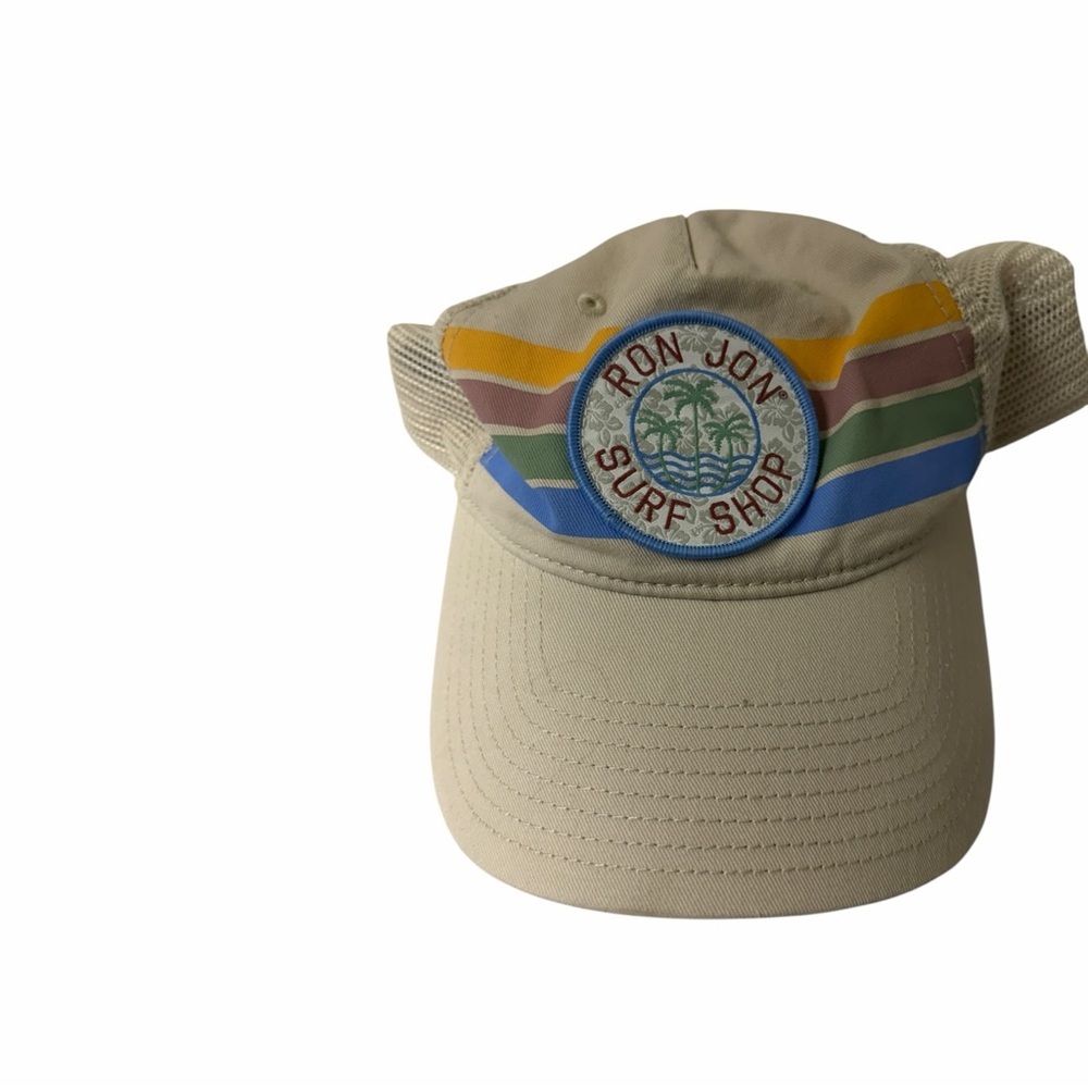 Ron Jon Tan Hat with Multicolor Stripes